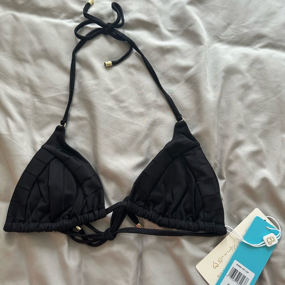 Beach bunny bikini top - black
